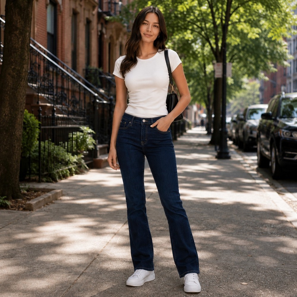 DKNY JEANS Womens New Jeans 27 Flare Stretch LUDLOW Mid Rise Demi‎ Bootcut Egypt